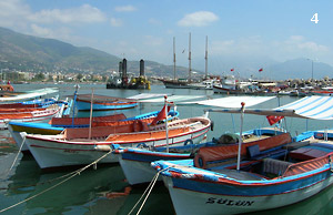 The port in Alanya