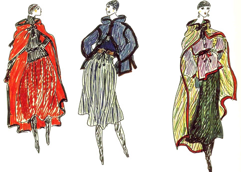 Sketches of Ives Saint Laurent