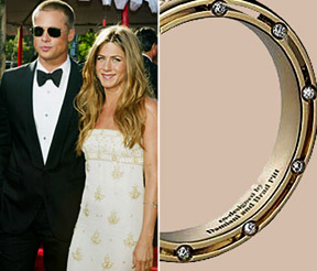 Brad Pitt personally was invented the model of the wedding rings with diamonds
