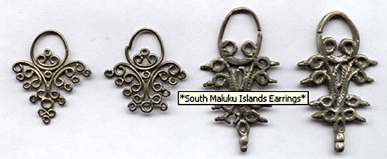 Rare model earrings that could be found only at an Indonesian island