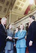 Official ceremony in assumption of office for first mandate as senator of Hillary Clinton, 3th January, 2001.