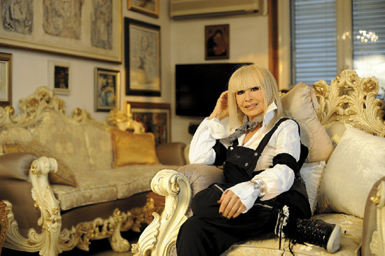 The prime of the Bulgarian variety Lili Ivanova in her luxurious home
