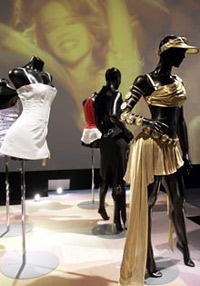 Clothes of Kylie Minogue, exposed in the „Victory & Albert” Museum