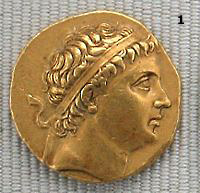 Diodit I with a diadem from white ribbon, a symbol of the Hellenic majesty