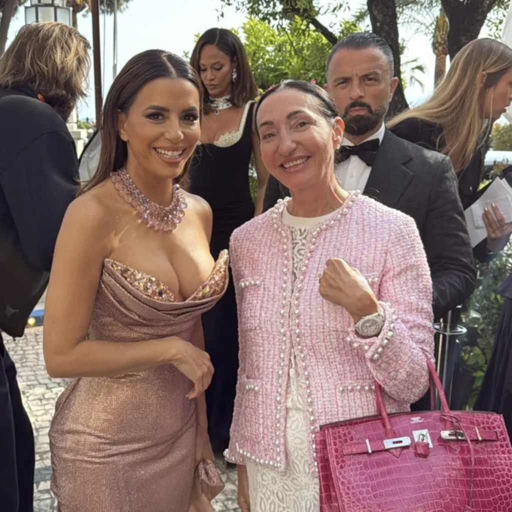 Елена Кристиано и Ева Лонгория на благотворителната гала вечер на Better World Fund, част от 78-ия Международен филмов фестивал в Кан. Фото: Christian of Roma