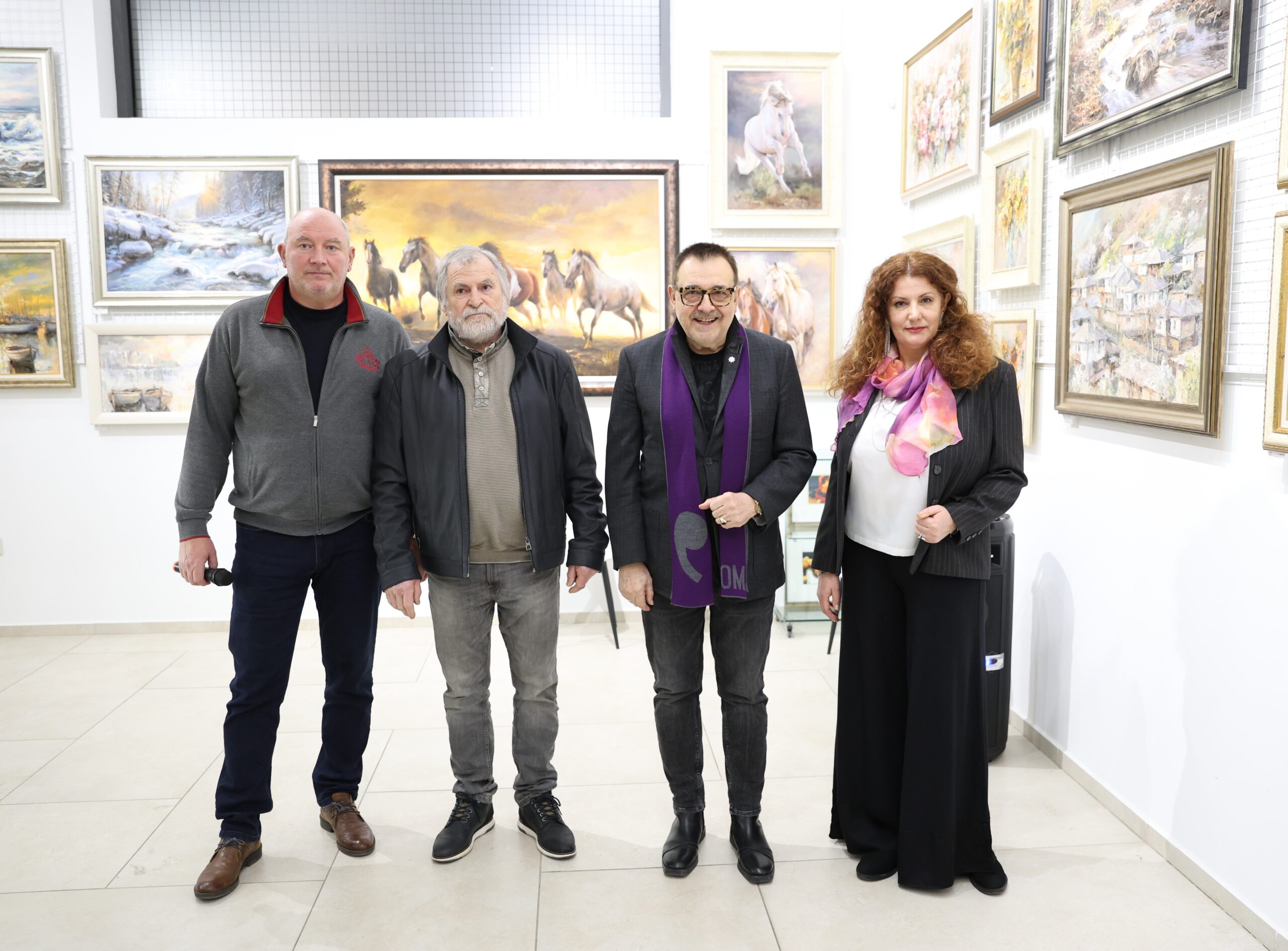 Васил Банов, Юрий Ковачев, проф. Любомир Стойков и Анна Банова. Фото: Алма комуникация / Петър Станев