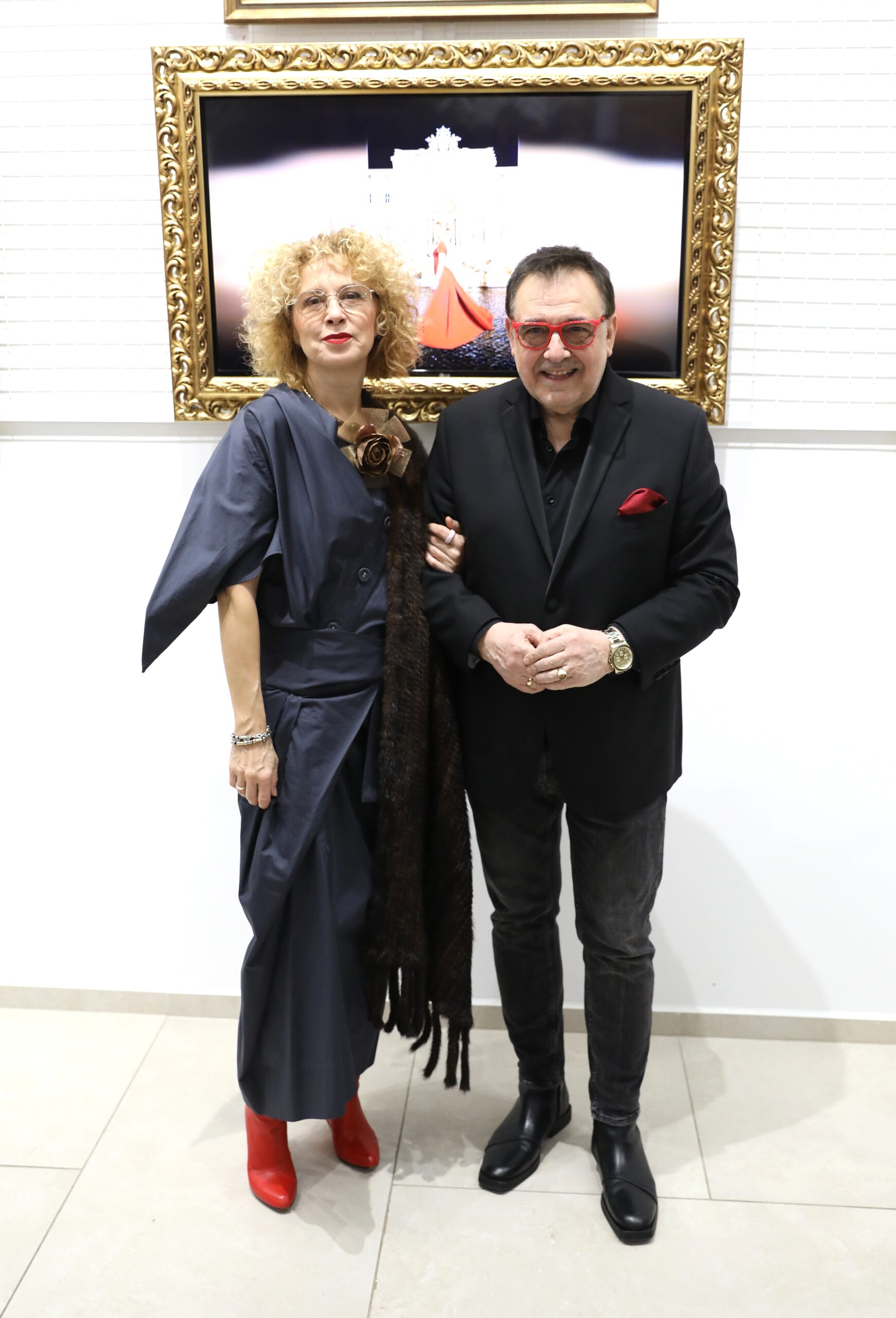 Силвия Лулчева и проф. Любомир Стойков. Фото: Академия за мода / Петър Станев